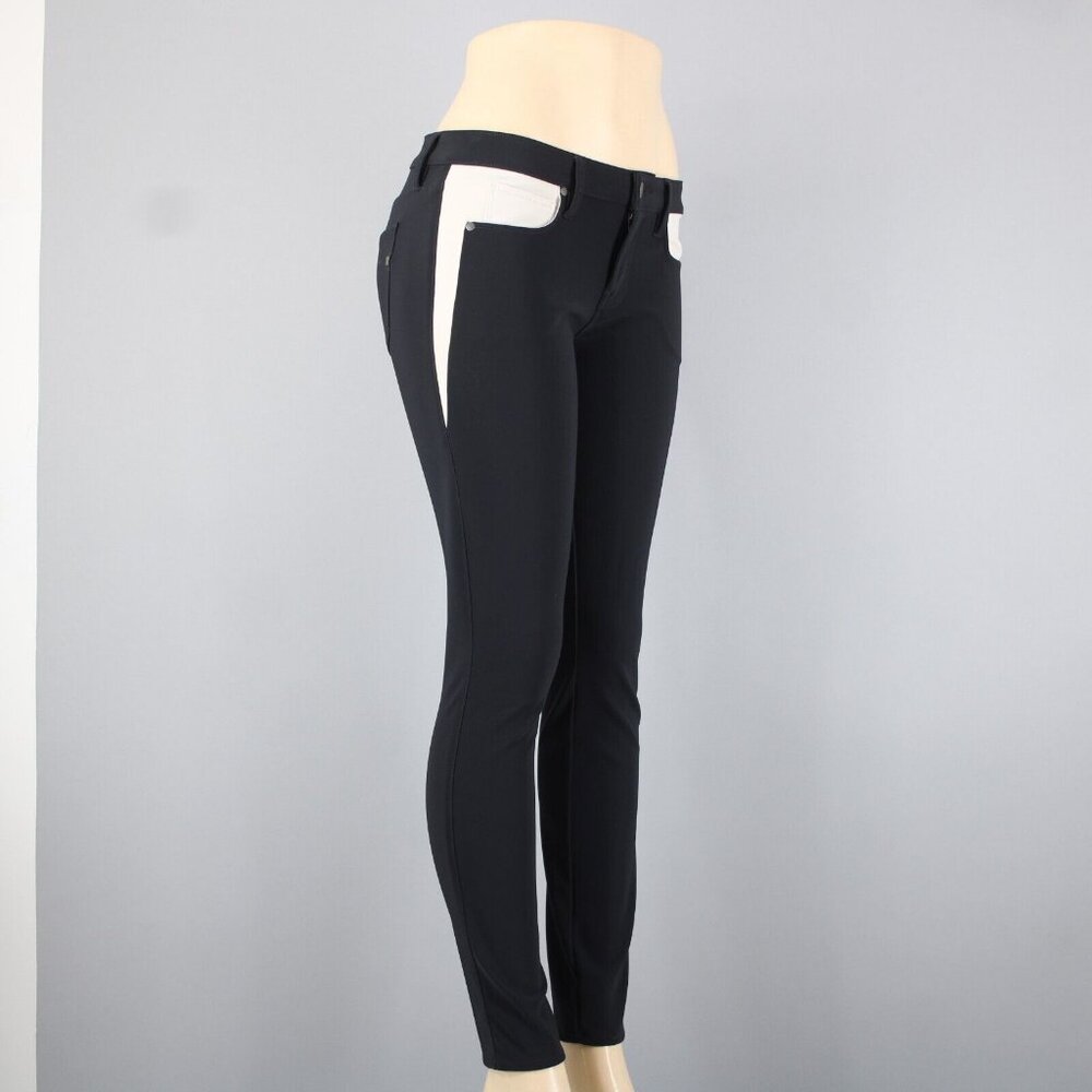 Genetic Denim The Ava Sz 28 x 31 Black Tan Pocket Stretch Poly Nylon Skinny Pant - Picture 5 of 16